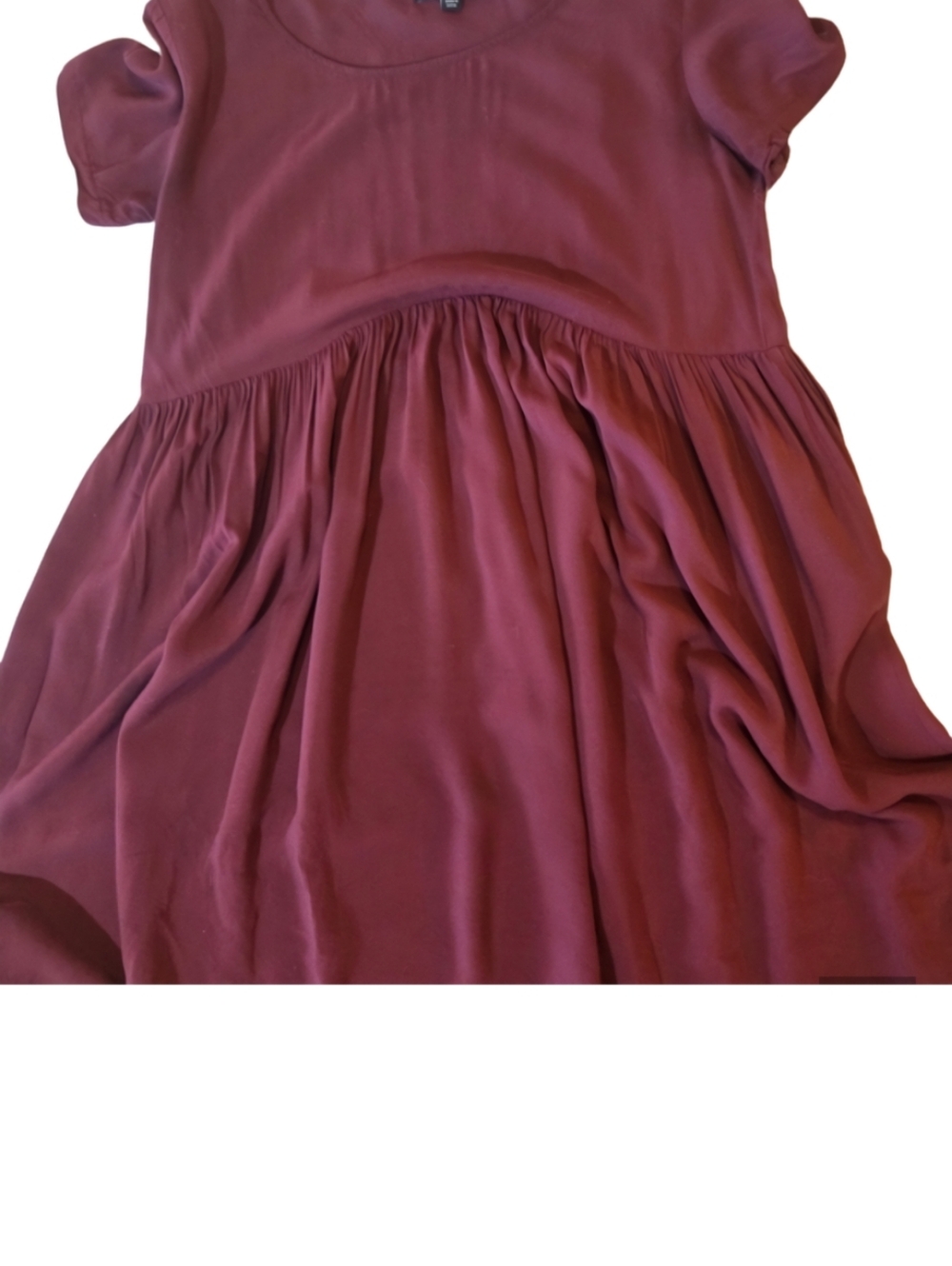 Brandy Melville Burgundy Short-Sleeve Babydoll Tunic - Picture 8 of 8